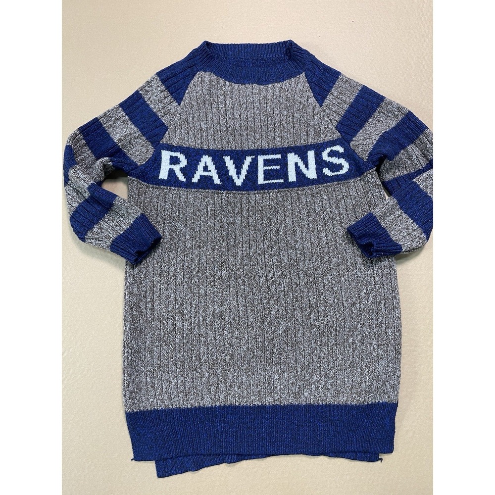 Women's Baltimore Ravens Sweater, Medium Knit 3/4 Length Sleeves